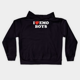 I Heart Emo Boys Kids Hoodie